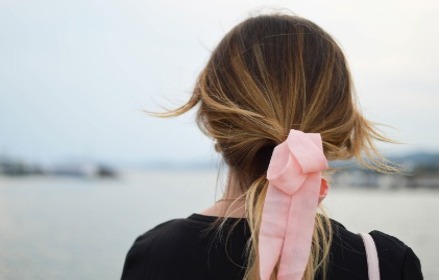 Woman With Cancer Bow